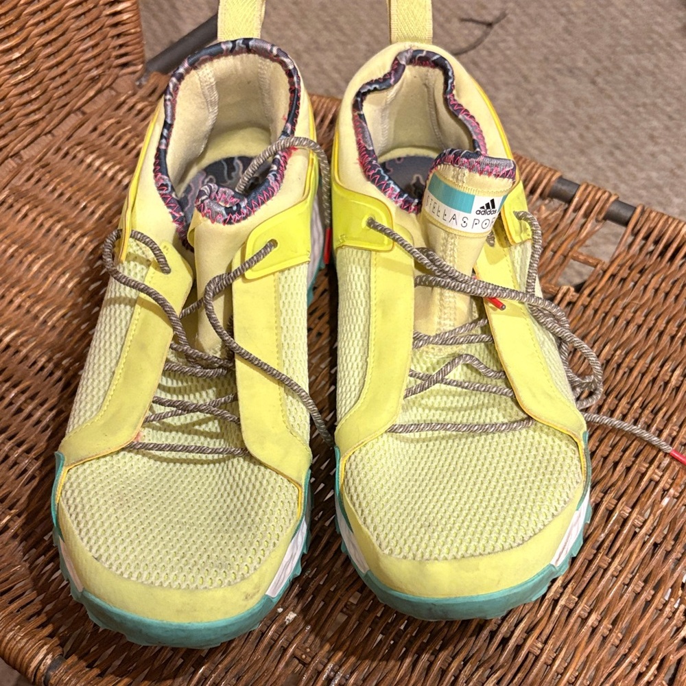 Adidas Kids Yellow and Teal Sneakers